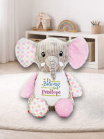 Elephant Baby Sensory με κεντημένα στοιχεία γέννησης - Image 2