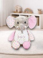 Elephant Baby Sensory με κεντημένα στοιχεία γέννησης - Image 4