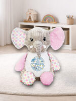 Elephant Baby Sensory με κεντημένα στοιχεία γέννησης - Image 5