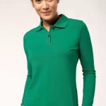 KARIBAN LADIES' LONG-SLEEVED POLO SHIRT