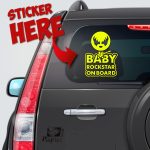 Αυτοκόλλητο Αυτοκινήτου - Baby Rockstar On Board