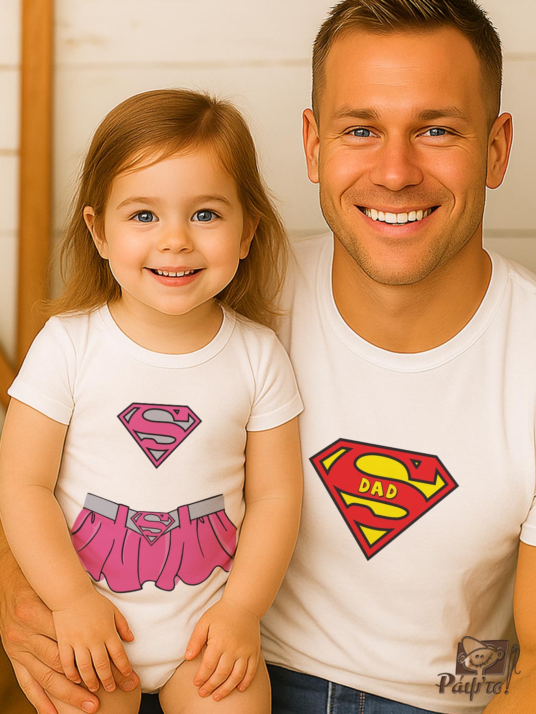 DDK-1126 T-Shirts Σετ (στάμπα Mπροστά) - Super Dad - Image 1