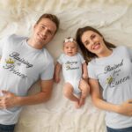 T-Shirts Σετ (στάμπα Mπροστά) - Raised From A Queen - Raising A Prince - Raising A Princess