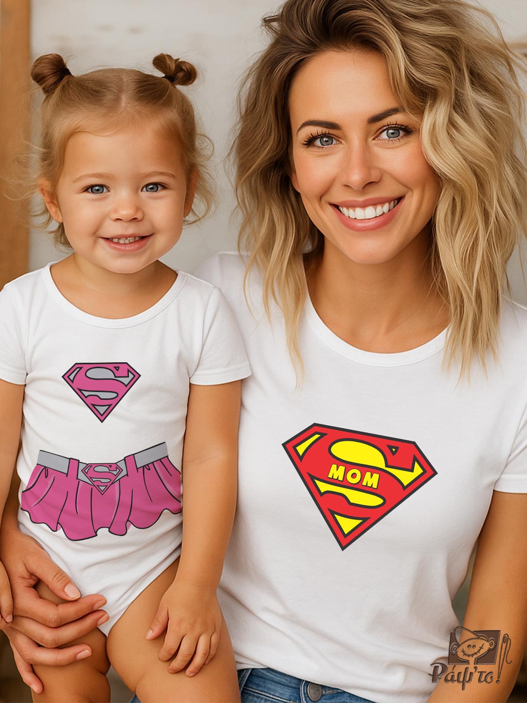 MMK-1117 T-Shirts Σετ (στάμπα Mπροστά) - Super Mom - Image 1