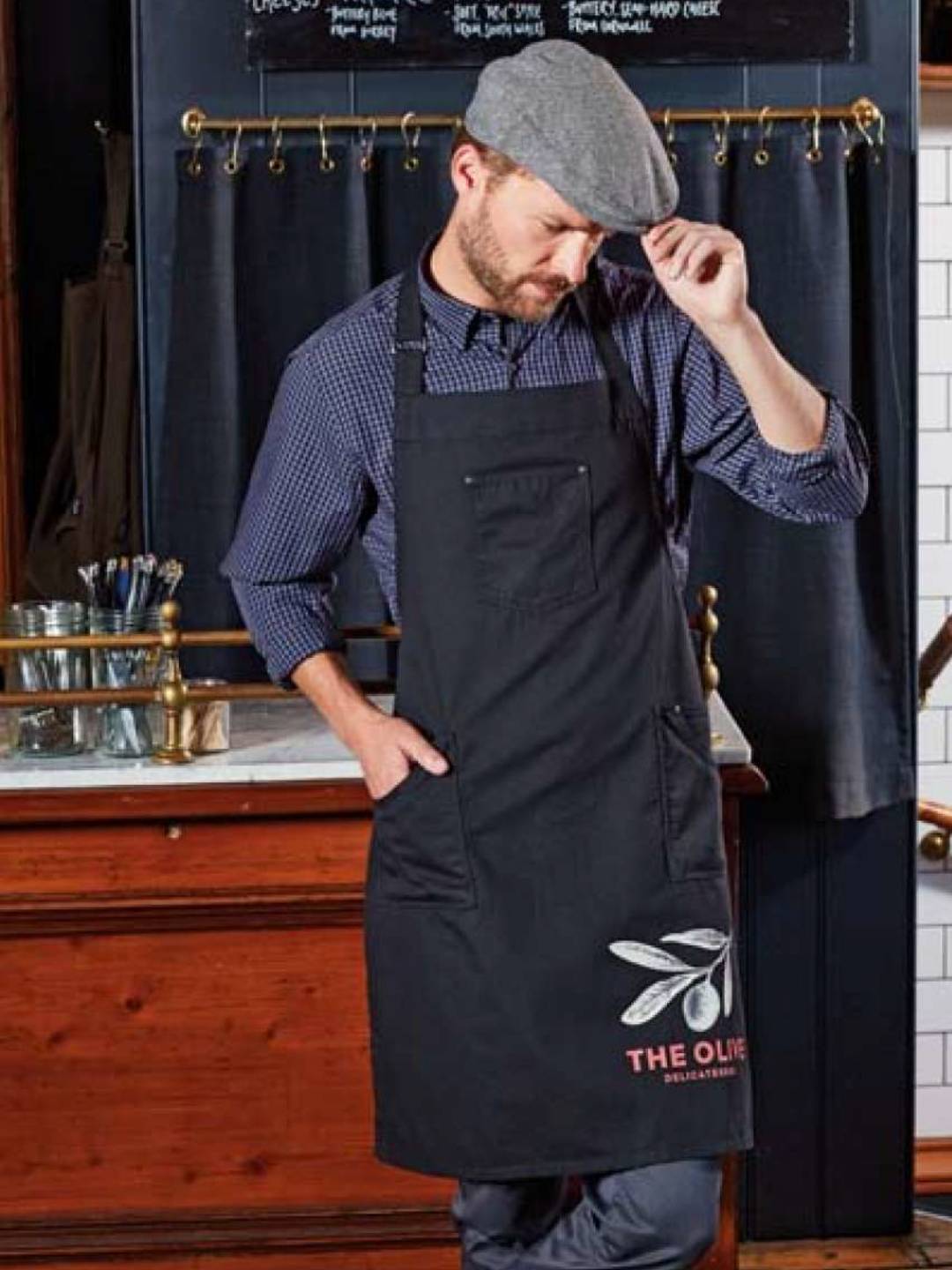 pr132-A PREMIER 'CHINO’ BIB APRON MAIN - Image 1