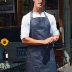 PREMIER 'DISTRICT' WAXED LOOK DENIM BIB APRON