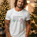 Αντρικό T-shirt – Naughty - Nice - I tried
