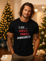 Αντρικό T-shirt – I Ate Santa's Cookies #NoRegrets - Image 2