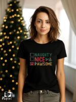 Γυναικείο T-shirt – Naughty - Nice - Pawsome - Image 2