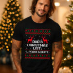 Αντρικό T-shirt - Dad's Christmas List - Peace & Quite