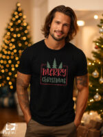 Αντρικό T-shirt – Merry Christmas - Image 2