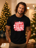 Αντρικό T-shirt – Happy New Year 2025 - Image 2