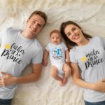T-Shirts Σετ (στάμπα Mπροστά) - Mother Of A Prince - Father Of A Prince - My 1st Birthday (Ημερομηνία)
