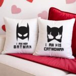 Τυπωμένα μαξιλάρια (Σετ) - I Am Her Batman - I Am His Catwoman