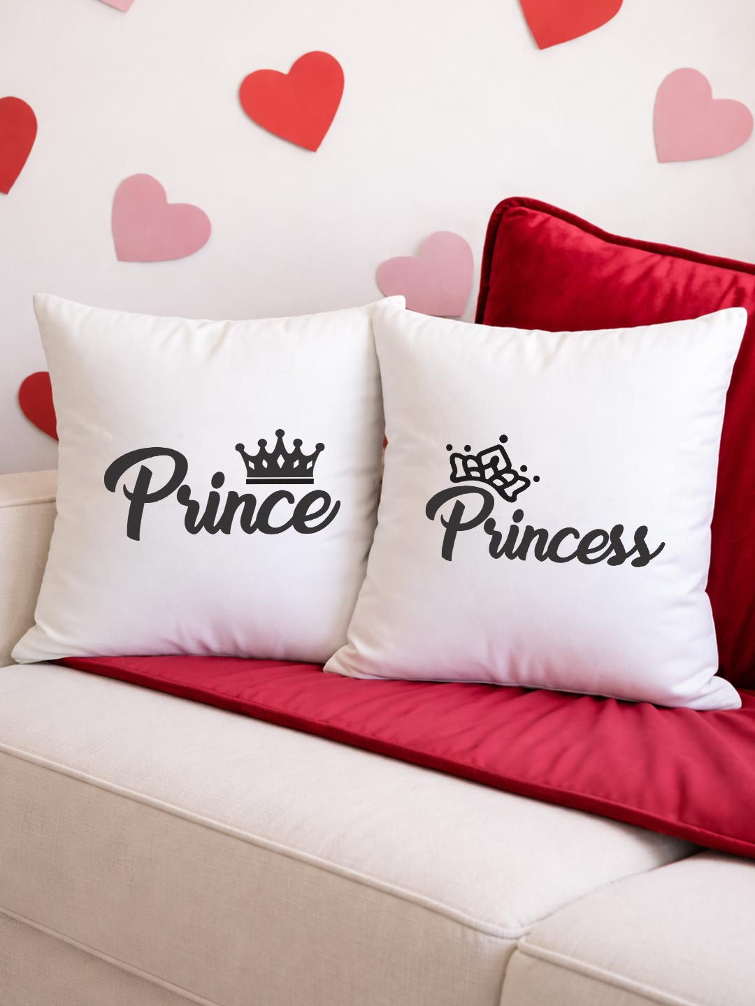 PVLD-0034 Τυπωμένα μαξιλάρια (Σετ) - Prince - Princess - Image 1