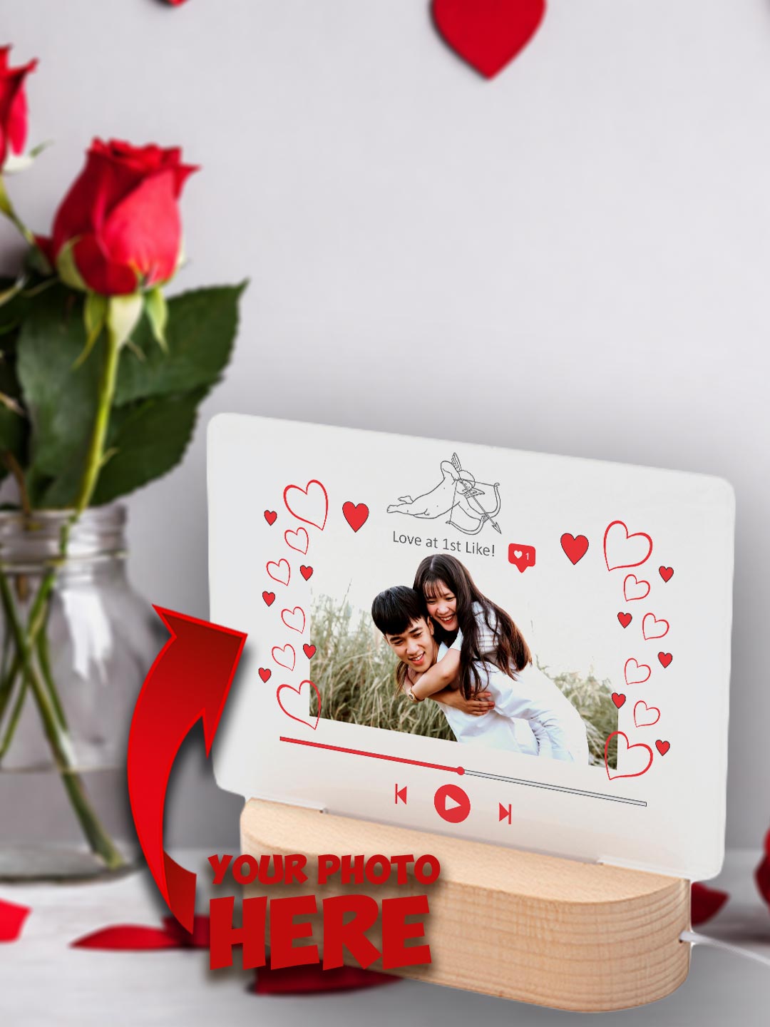 new-λαμπα-4 PlexiFrame με Ξύλινη Led Βάση - Love At First Like - Φωτογραφία - Image 1