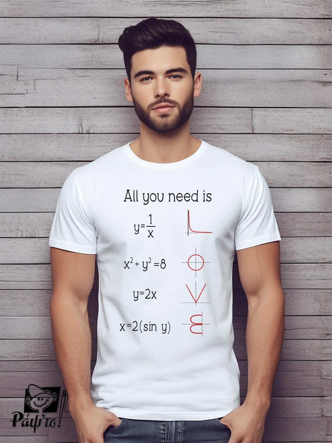 VLD-1164-S-W Αντρικό T-shirt - All You Need Is Love - Image 1