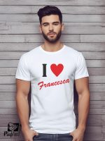 Αντρικό T-shirt - I Love (Όνομα)