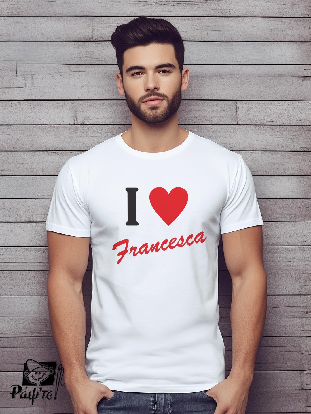 VLD-1150 Αντρικό T-shirt - I Love (Όνομα) - Image 1