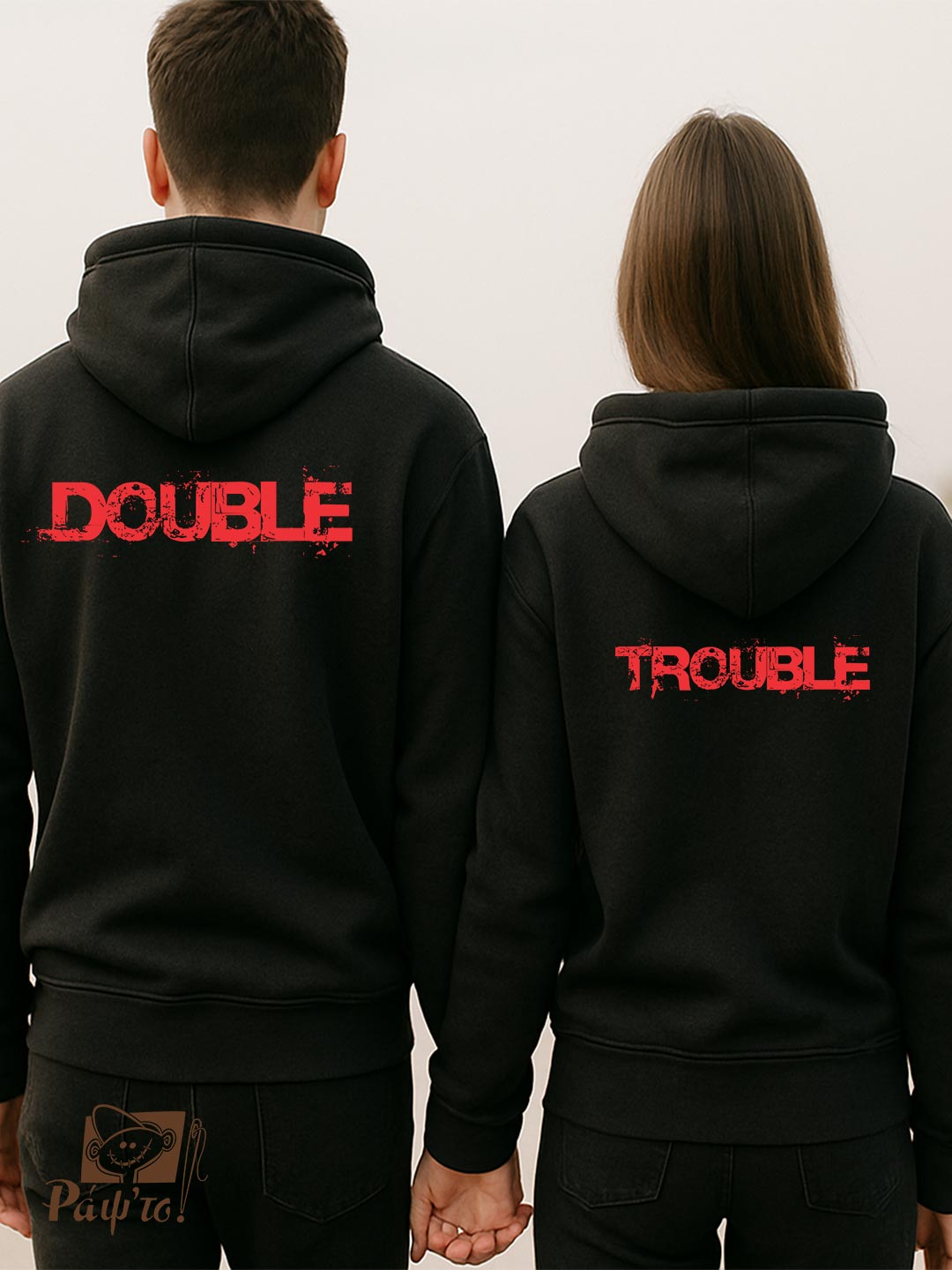 VLD-028-F Hoodies Σετ (στάμπα στην πλάτη) - Double - Trouble - Image 1