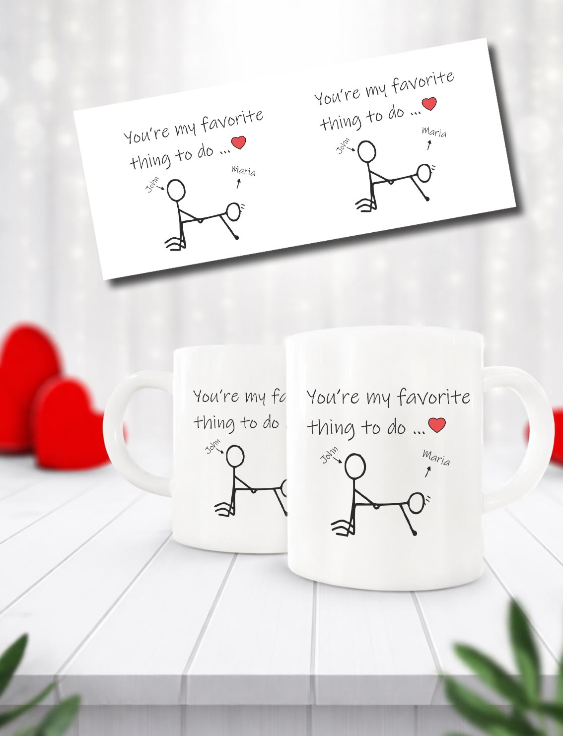MLVD-102 Κούπα Για Επέτειο White - You're my favorite thing to do ... (Ονόματα) - Image 1